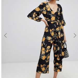 Floral culotte jumpsuit